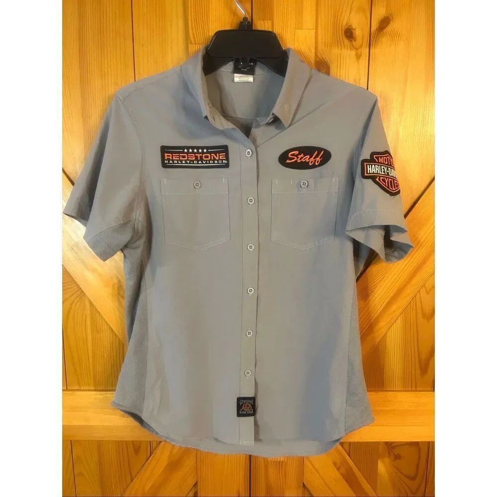 Harley Davidson Genuine Workwear Redstone Button Up READ Size Small (5985)
